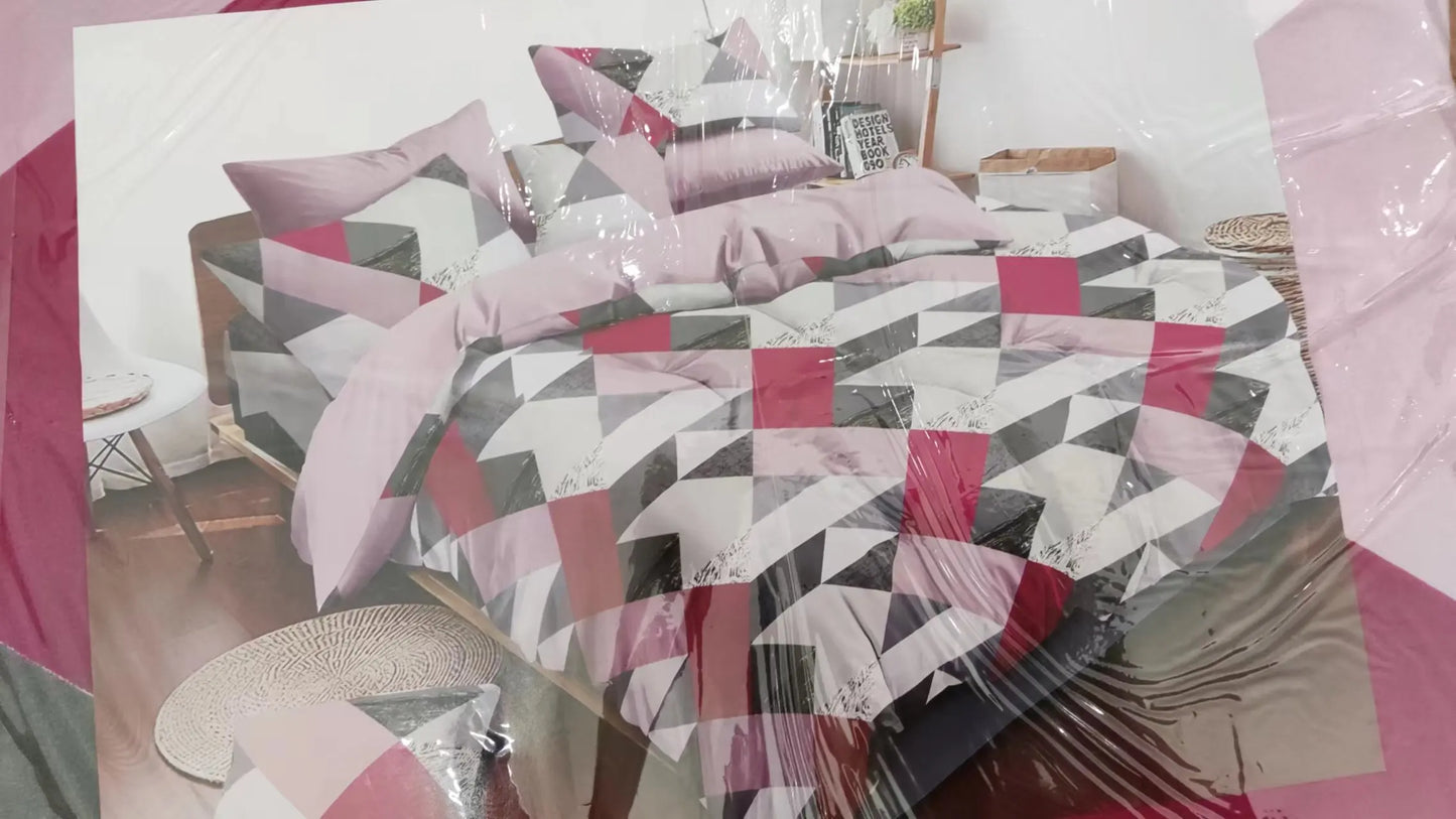 Bed Duvet Covers Geometric Home TextileQueen Size Set Designer Bedding King Bed Set
