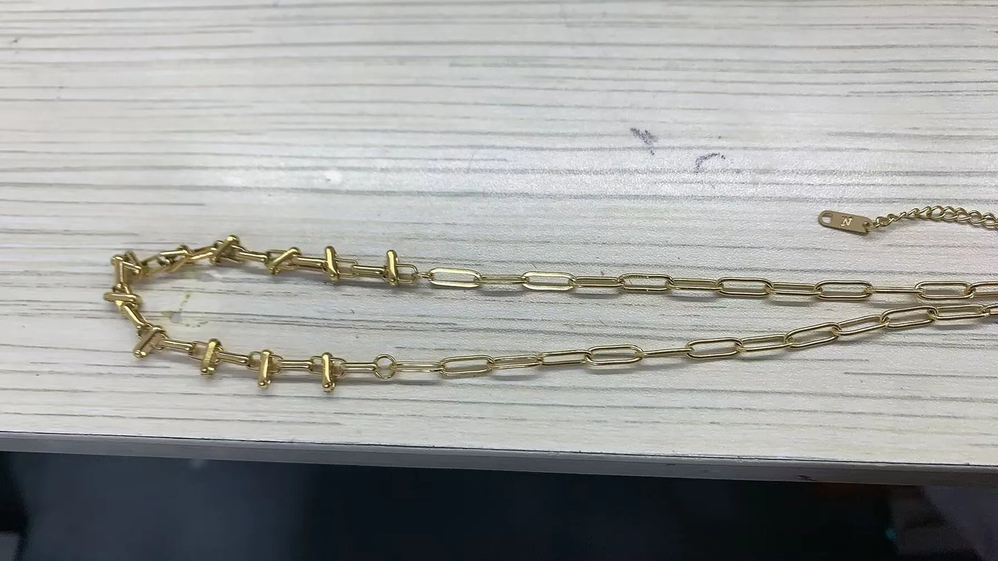 Stainless Steel Creative Steel Ball Chain Necklace